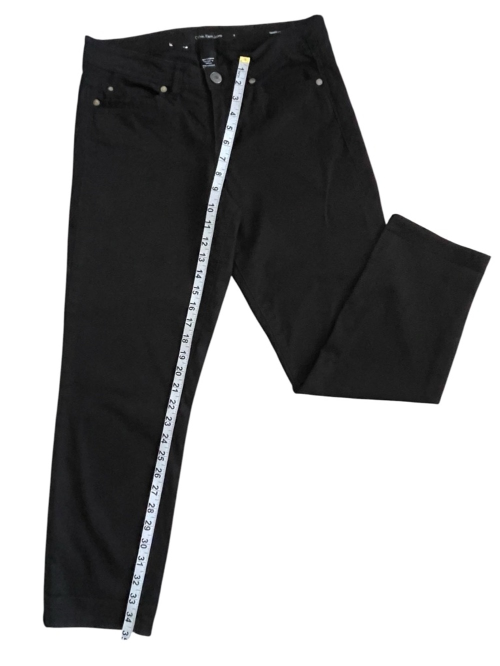 Calvin Klein Women’s Slim crop Black 5-pocket Denim Jeans Sz: 8 - Picture 9 of 10
